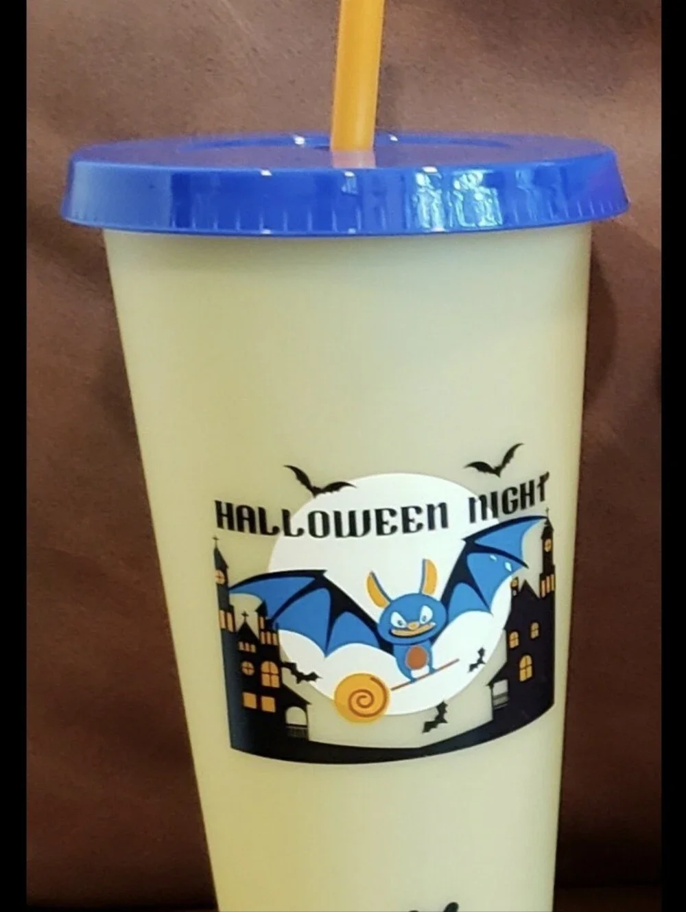6 Color Changing Plastic 24 oz. Tumblers/Lids/Straws. Halloween Mix & Match NEW